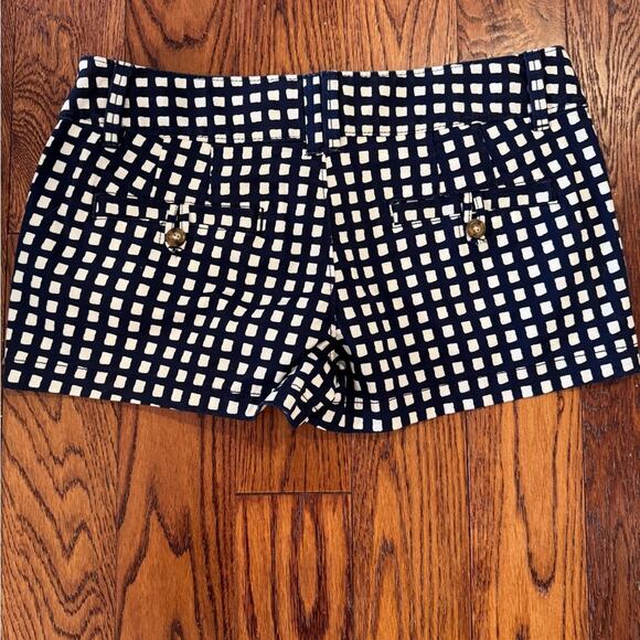 NWT New Red Camel Juniors 5 Navy White Geometric Shorts Double Button Closure - Picture 11 of 11